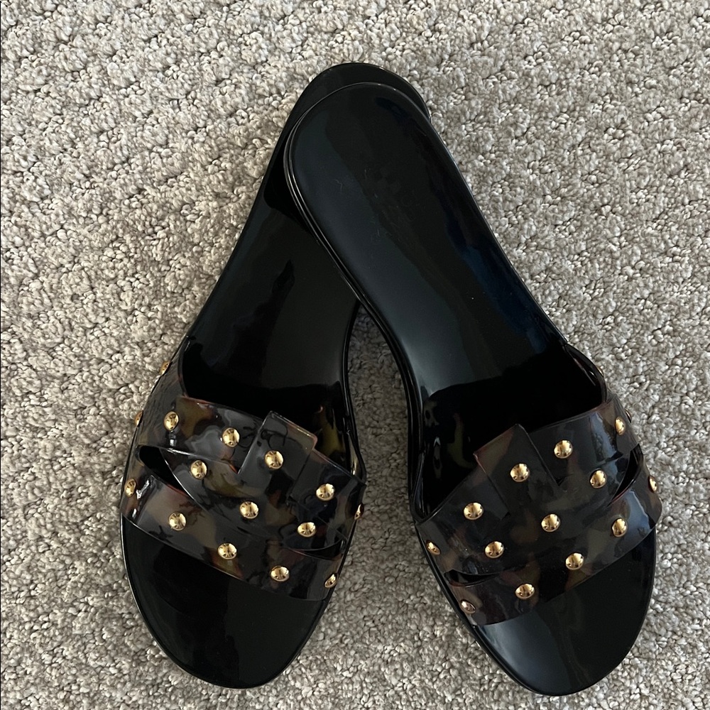 Vince Camuto Emelon Tortoise Jelly Slides